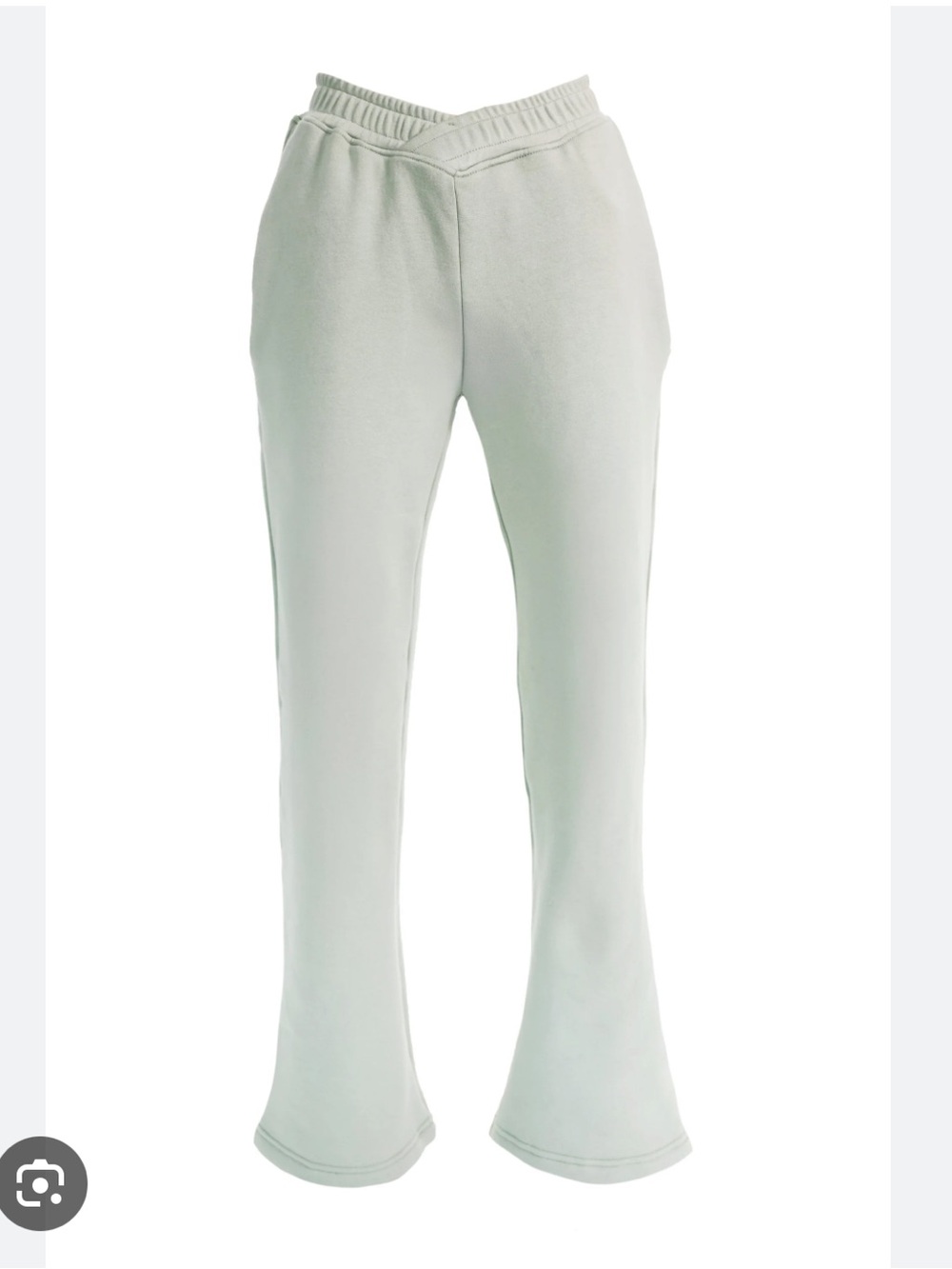 M. Fraise Criss Cross Applesauce Flare Sweatpants Pant L 30” Cucumber Seed Green